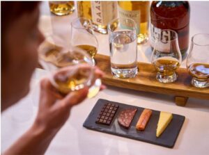 Tasting Tales experience with bite sized food and whisky matching